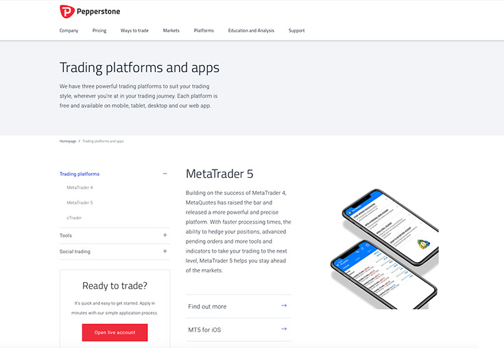 Pepperstone: MetaTrader 5